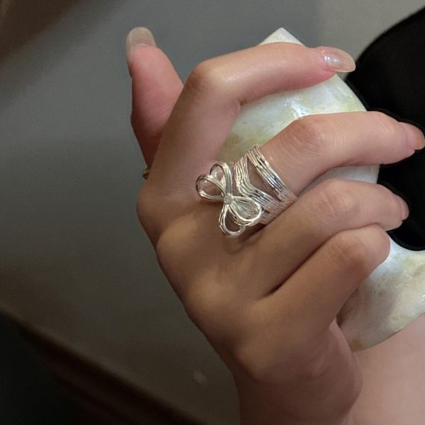 Wholesale 925 Sterling Silver Wide Bow Ring - Image 4