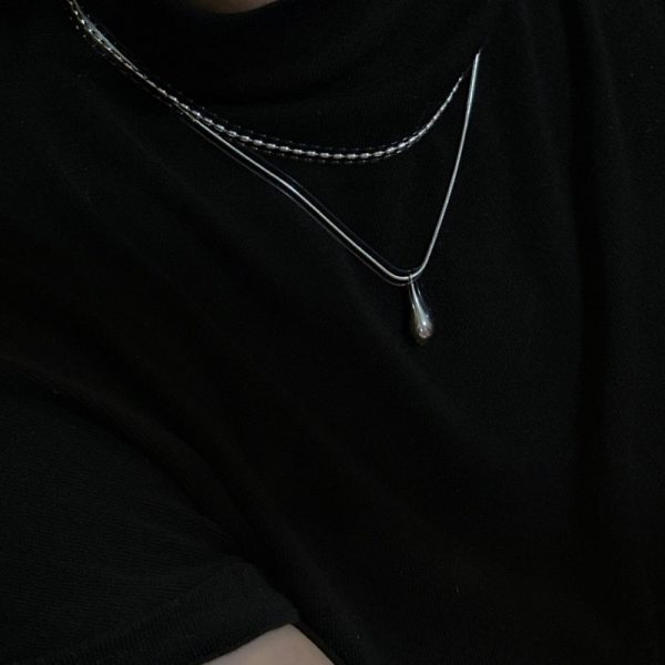 Wholesale 925 Sterling Silver Teardrop Snake Necklace - Image 3