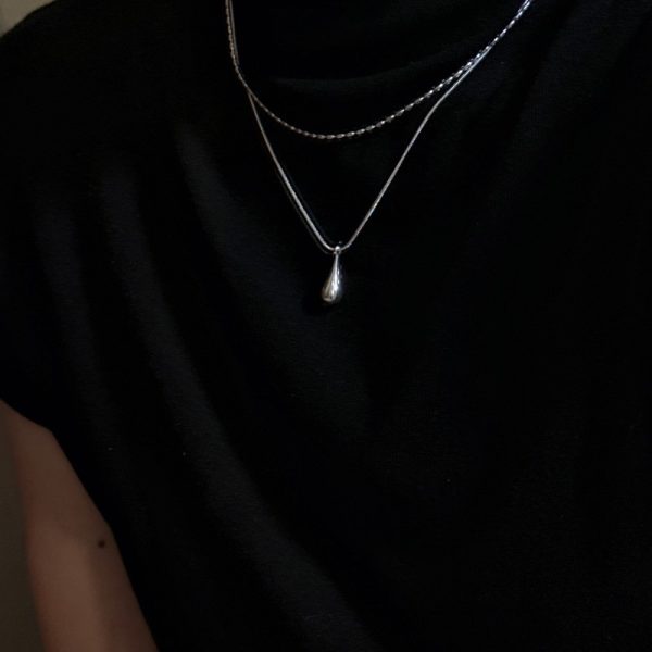 Wholesale 925 Sterling Silver Teardrop Snake Necklace - Image 5
