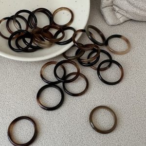 Wholesale Natural Gemstone Dark Agate Ring