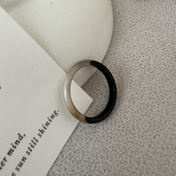 Wholesale Natural Gemstone Dark Agate Ring - Image 3