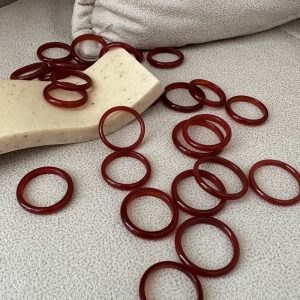 Wholesale Natural Gemstone Red Agate Ring