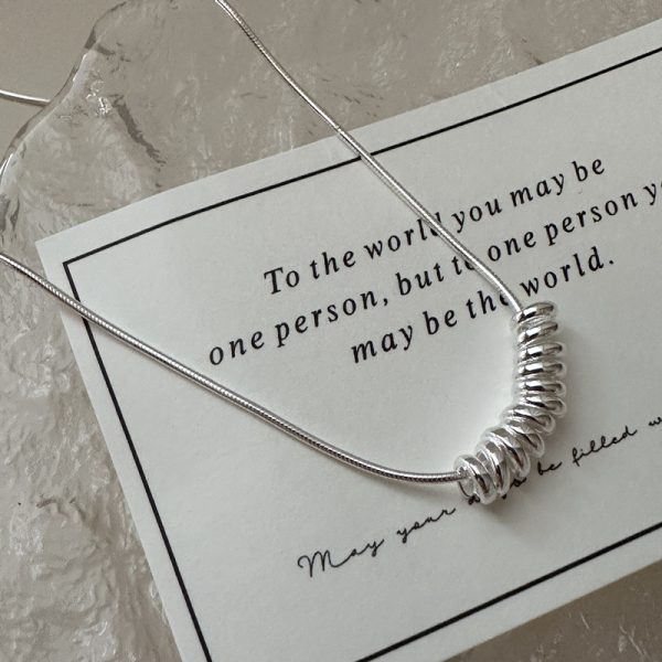 Wholesale 925 Sterling Silver Phone Line Necklace