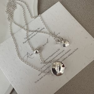 Wholesale 925 Sterling Silver Textured Engraved Necklace