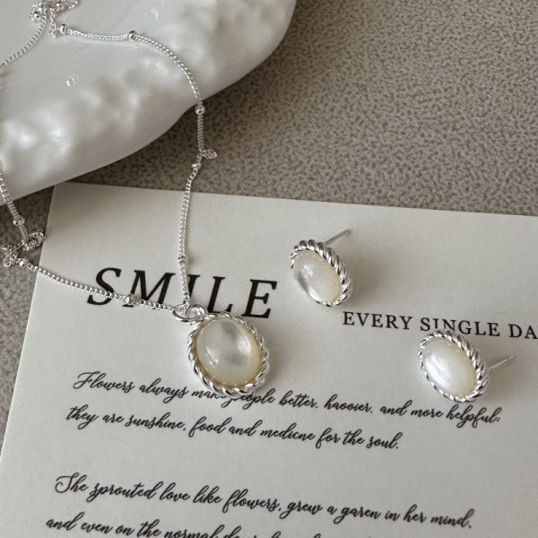 Wholesale 925 Sterling Silver Oval Natural Stone Necklace - Image 6