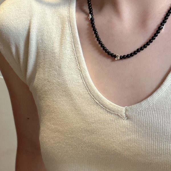 Wholesale 925 Sterling Silver Black Agate Butterfly Necklace - Image 6