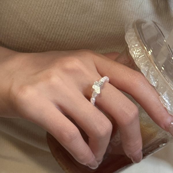Wholesale 925 Sterling Silver Butterfly Pearl Ring - Image 5