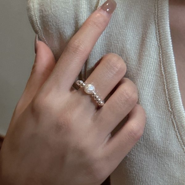 Wholesale 925 Sterling Silver Silver Baroque Pearl Ring - Image 3