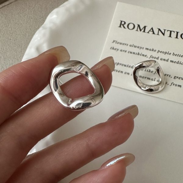 Wholesale 925 Sterling Silver Irregular Stud Earrings - Image 3