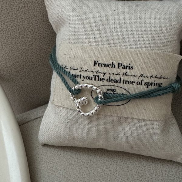 Wholesale 925 Sterling Silver Colorful Love Cord Bracelet - Image 2