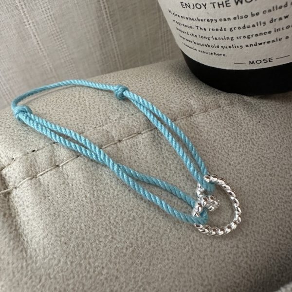 Wholesale 925 Sterling Silver Colorful Love Cord Bracelet - Image 4