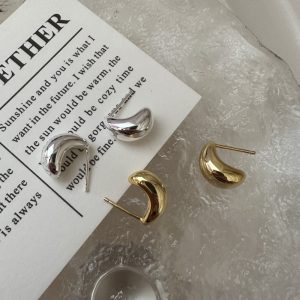 Wholesale 925 Sterling Silver Basic Beanie Stud Earrings