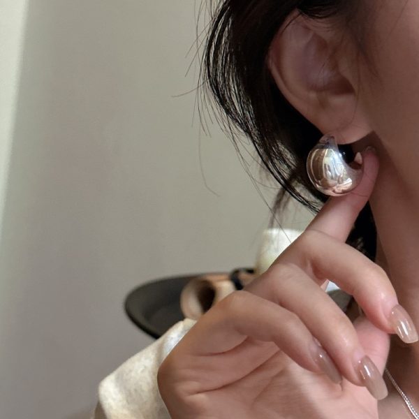 Wholesale 925 Sterling Silver Hollow Curved  Moon Earrings - Image 3