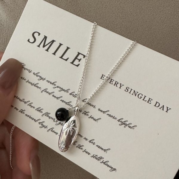 Wholesale 925 Sterling Silver Hexagram Black Agate Necklace - Image 2