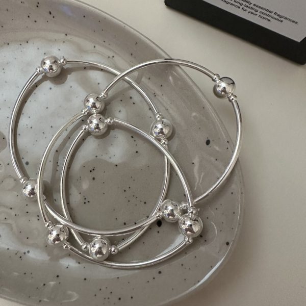 Wholesale 925 Sterling Silver Three Layers Bead Bracelet - Image 2