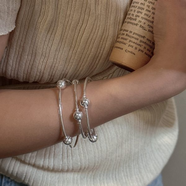 Wholesale 925 Sterling Silver Three Layers Bead Bracelet - Image 5
