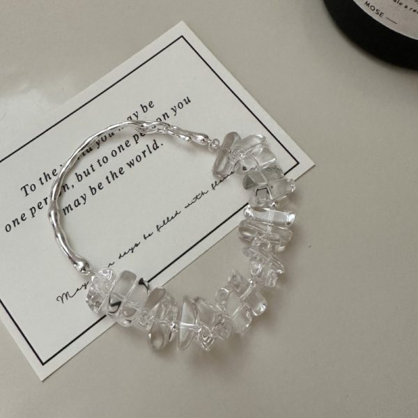 Wholesale 925 Sterling Silver Rock Crystal Quartz Bracelet - Image 2