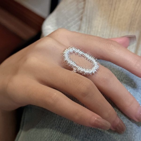 Wholesale 925 Sterling Silver Oval Textured Ring - Image 5