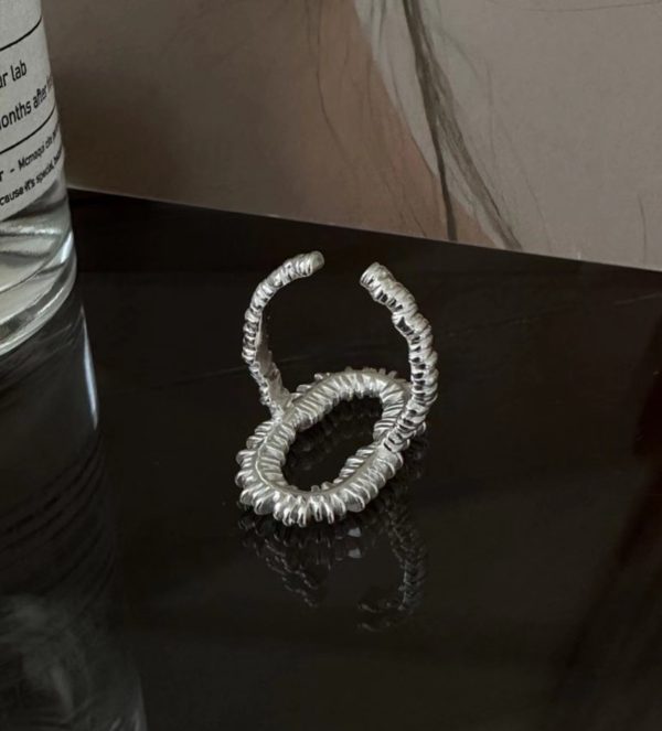 Wholesale 925 Sterling Silver Oval Textured Ring - Image 2