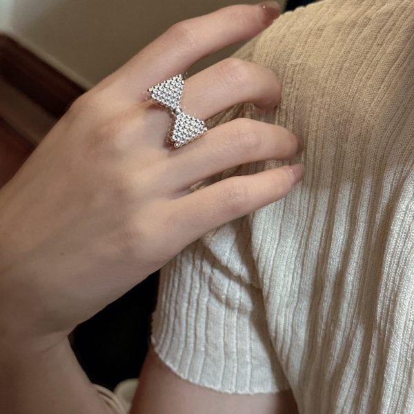 Wholesale 925 Sterling Silver Bead Bow Ring - Image 4