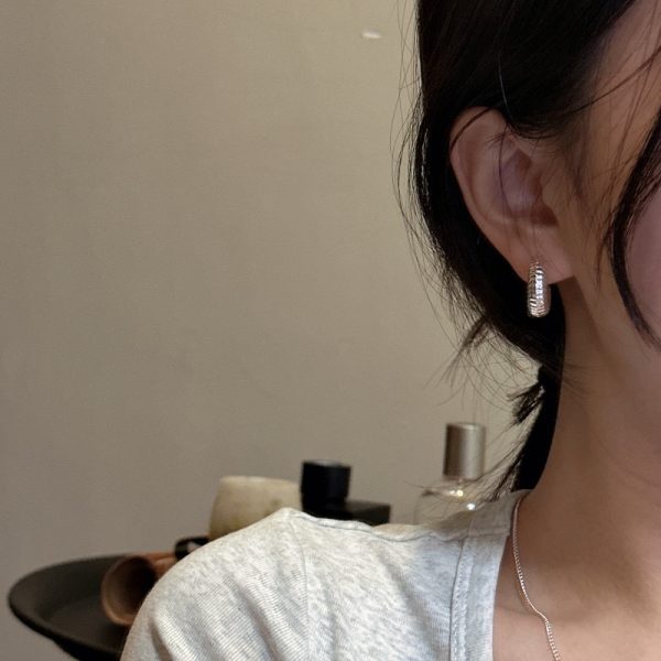 Wholesale 925 Sterling Silver Hollow Threaded Earrings - Image 3