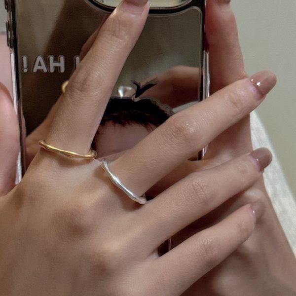 Wholesale 925 Sterling Silver Frosted Slim Ring - Image 5