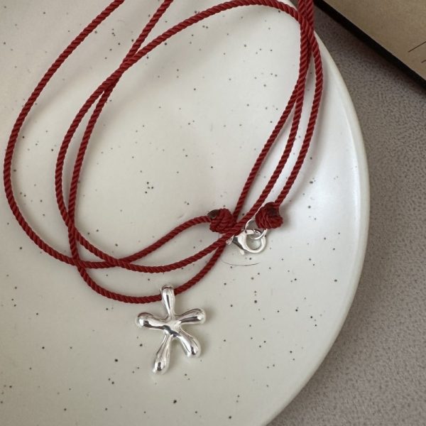 Wholesale 925 Sterling Silver Colorful Cord Starfish Necklace - Image 3