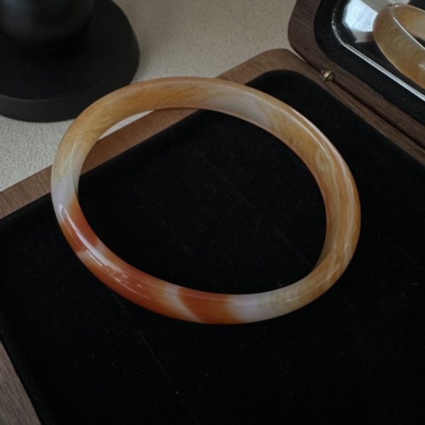 Wholesale Natural Gemstone Fancy Agate Bangle - Image 2