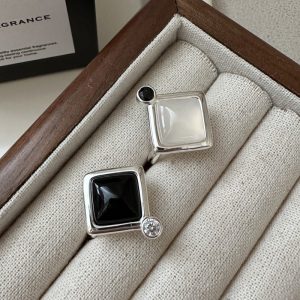 Wholesale 925 Sterling Silver Agate Zircon Ring