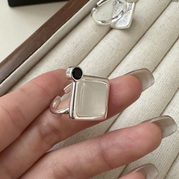 Wholesale 925 Sterling Silver Agate Zircon Ring - Image 3