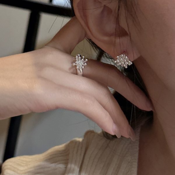 Wholesale 925 Sterling Silver Fireworks Stud Earrings & Ring - Image 4