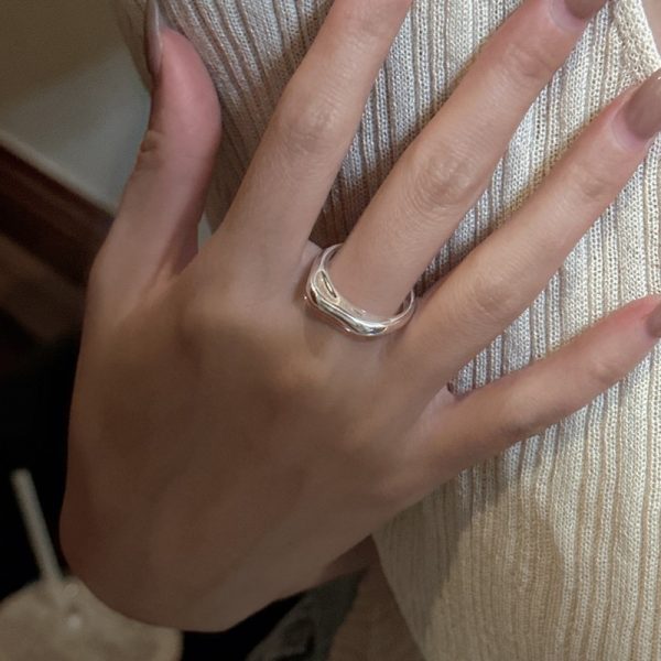 Wholesale 925 Sterling Silver Hammer Finish Ring - Image 5