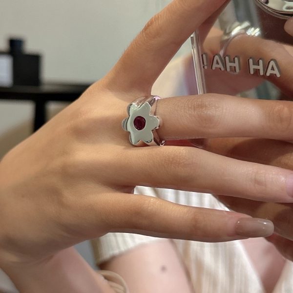 Wholesale 925 Sterling Silver Chunky Flower Ring - Image 4