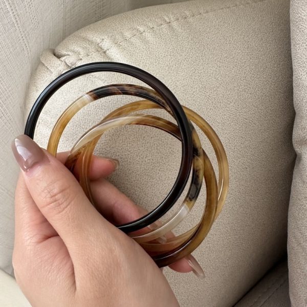 Wholesale Natural Gemstone Thin Fancy Agate Bangle - Image 2