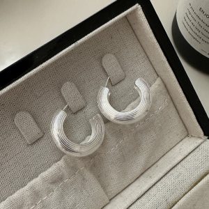 Wholesale 925 Sterling Silver Line Hoop Earrings