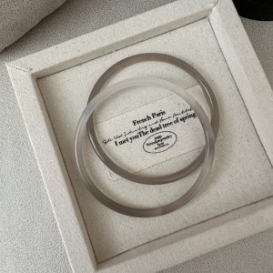Wholesale Natural Gemstone Grey Agate Bangle