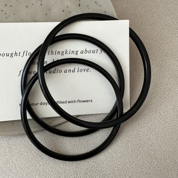 Wholesale Natural Gemstone Black Agate Bangle