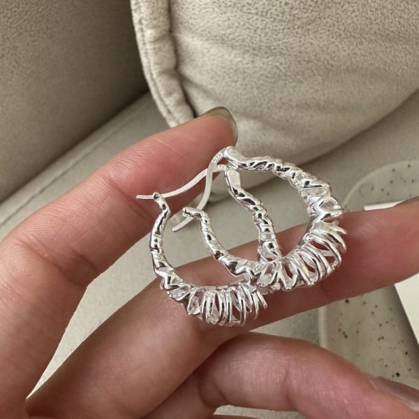 Wholesale 925 Sterling Silver Hollow Ring & Hoop Earrings - Image 2