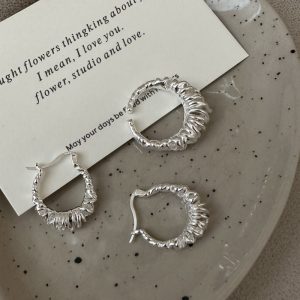 Wholesale 925 Sterling Silver Hollow Ring & Hoop Earrings