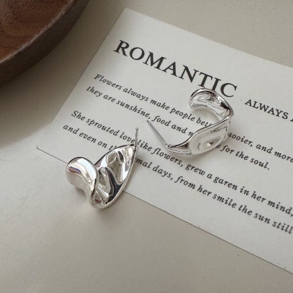 Wholesale 925 Sterling Silver Chunky Glossy Earrings - Image 3