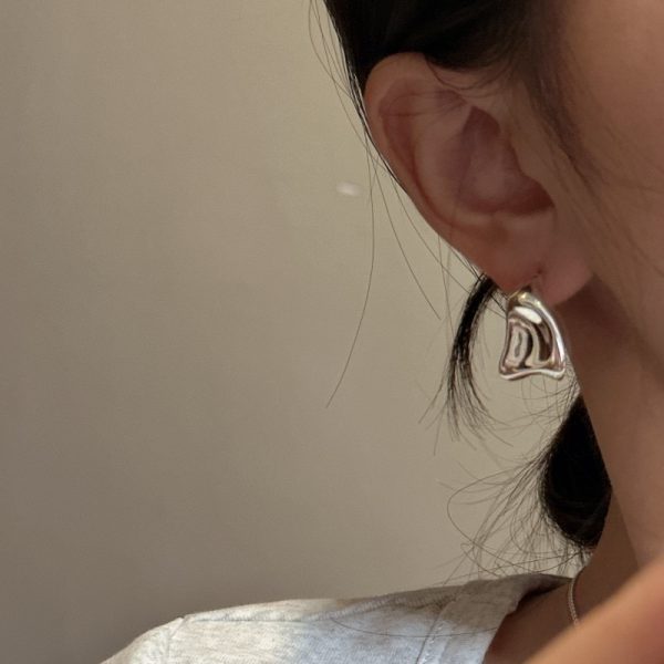 Wholesale 925 Sterling Silver Chunky Glossy Earrings - Image 6