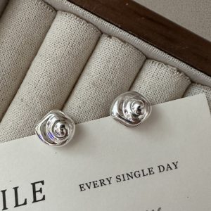Wholesale 925 Sterling Silver Snail Stud Earrings
