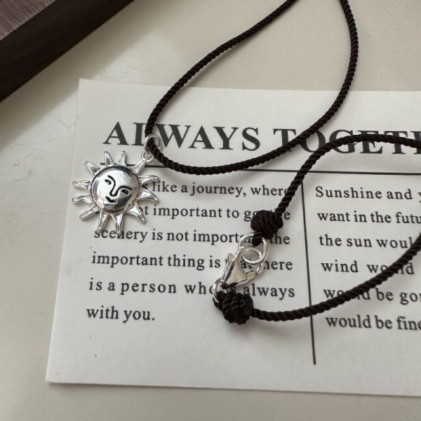 Wholesale 925 Sterling Silver Human Face Cord Necklace - Image 2