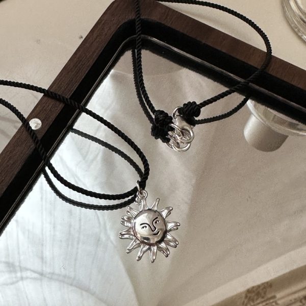 Wholesale 925 Sterling Silver Human Face Cord Necklace - Image 3