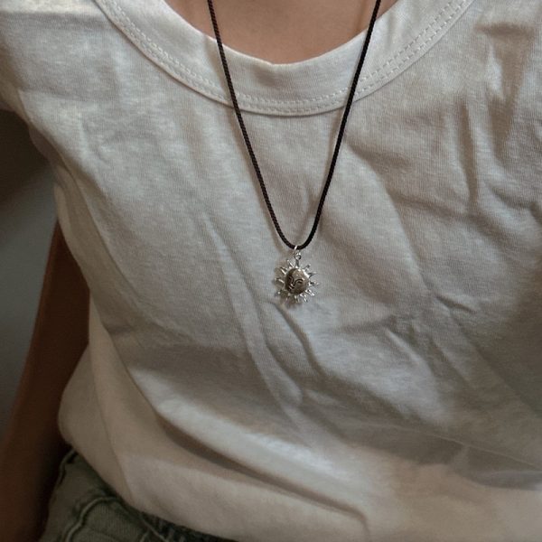 Wholesale 925 Sterling Silver Human Face Cord Necklace - Image 4