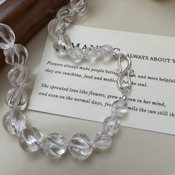 Wholesale 925 Sterling Silver Rock Crystal Quartz Necklace - Image 2