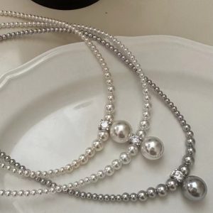 Wholesale 925 Sterling Silver Strong-light Pearl Necklace