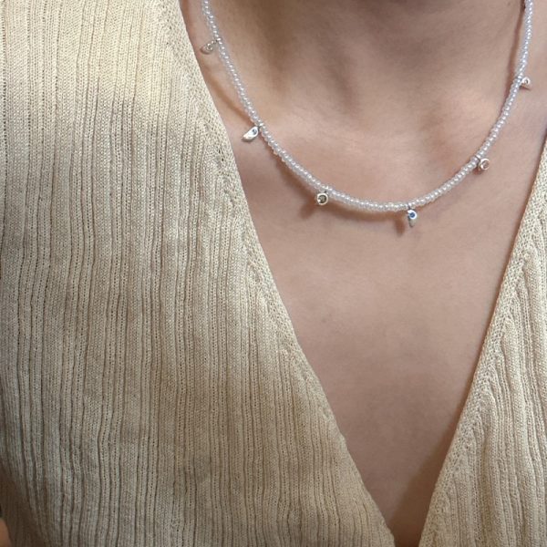 Wholesale 925 Sterling Silver Vintage Color Zirconium Czech Bead Necklace - Image 5