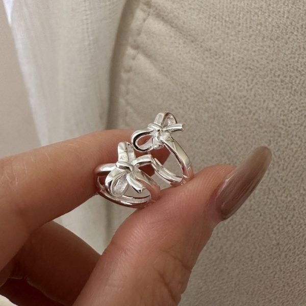 Wholesale 925 Sterling Silver Bow Buckle Earrings - Image 2