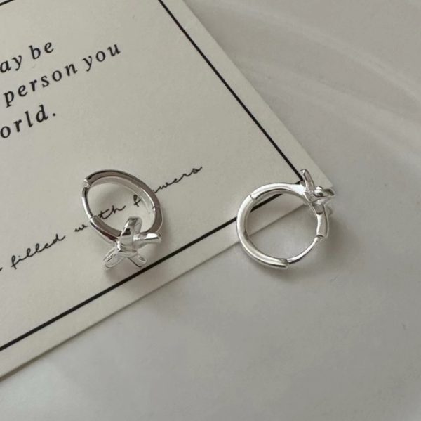 Wholesale 925 Sterling Silver Bow Buckle Earrings - Image 3